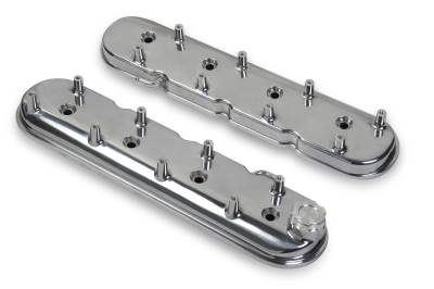 Holley - Holley Perf 241-90 LS Valve Cover Polished for 97-17 Buick/Cadillac/Chevy/GMC