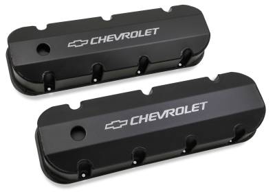 Holley - Holley 241-281 Blk Licensed Track Series Valve Cover for Chevy/GMC 396-454