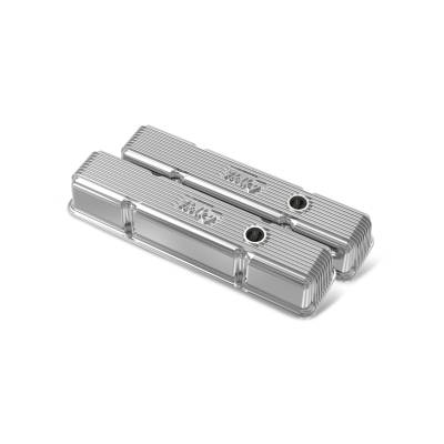 Holley - Holley Perf 241-241 Engine Valve Covers Polished for Chevy Small Block