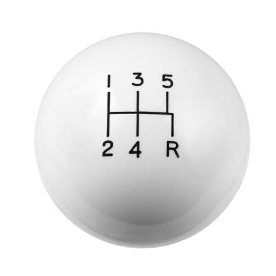 Hurst - Hurst 1630014 White 5-Speed Pattern Shift Knob 12mm x 1.75 for 99-04 Mustang 4.6