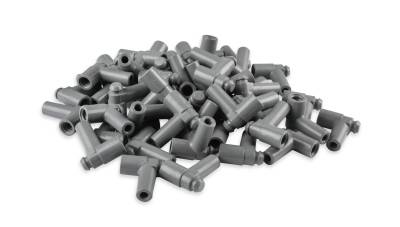 MSD - MSD Ignition 34564 Straight/Multi-Angle Spark Plug Boots Logo Gray Silicone 50EA