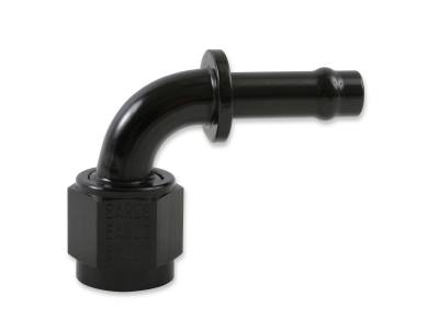 MSD - MSD Ignition 2935 Atomic EFI 6AN Fitting 90-DEG Adapter Socketless Black