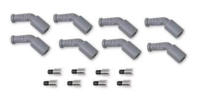 MSD - MSD Ignition 33048 45-DEG Spark Plug Boot & Terminal Kit 8Pc