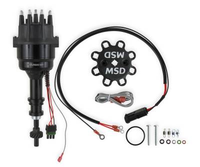 MSD - MSD Ignition 835071 Marine Distributor Steel Gear Black for Ford 351C-460