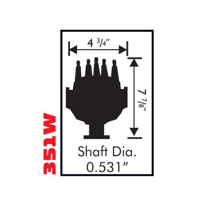 MSD - MSD Ignition 8578 Pro-Billet Small Diameter Distributor for Ford 351W