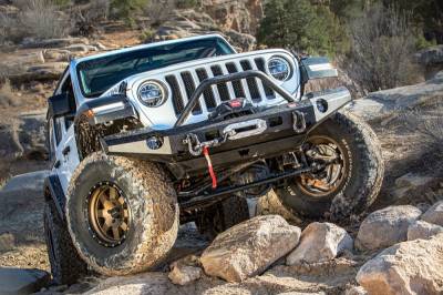 Warn - Warn 101337 Full Width Front Bumper w/Guard Tube for 18+ Wrangler JL & JT