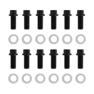 Mr Gasket - Mr Gasket 3409 Header Bolts Mini Hex Head 3/8"-16 x 0.75" 12Pc