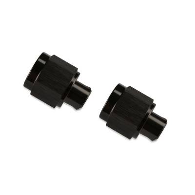 Mr Gasket - Mr Gasket 492906-BL -6 AN Caps 2-Pack Black 6061 Aluminum