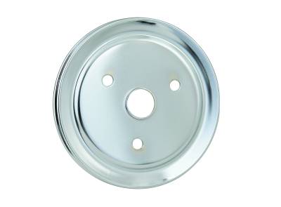 Mr Gasket - Mr Gasket 4972 Chrome Crankshaft Pulley-Single Groove for 55-68 Chevy/GMC