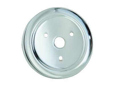 Mr Gasket - Mr Gasket 4973 Chrome Crankshaft Pulley-Double Groove for 55-68 Chevy/GMC