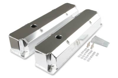 Mr Gasket - Mr Gasket 6864G Silver Fabricated Alum Valve Covers for 65-78 Chrysler/Dodge/PLY