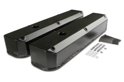 Mr Gasket - Mr Gasket 6861BG Black Fabricated Alum Valve Covers for 64-92 Chrysler/Dodge/PLY