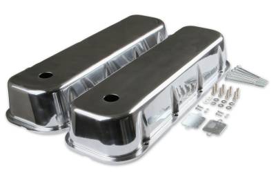 Mr Gasket - Mr Gasket 6858G Polished Cast Aluminum Tall Valve Covers for 65-00 Chevy/GMC BB
