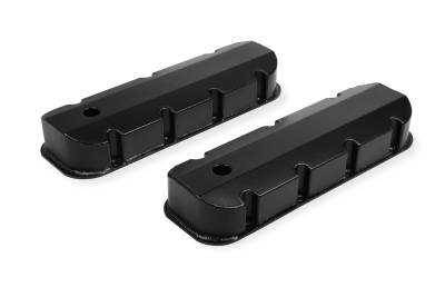 Mr Gasket - Mr Gasket 6832BG Black Fabricated Alu. Valve Covers for 65-00 Chevy 396-454 BB