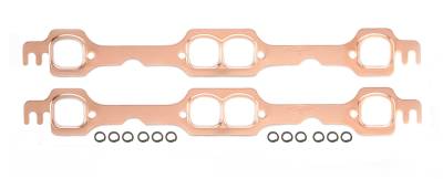 Mr Gasket - Mr Gasket 7154 D-Shaped Ports Copper Seal Exhaust Gasket for 92-97 Chevy 350 LT1