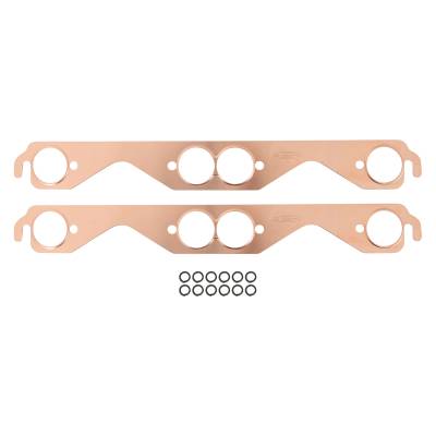 Mr Gasket - Mr Gasket 7152G Round Port Copper Seal Header Gaskets for 55-96 Buick/Chevy/GMC