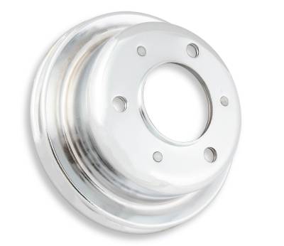 Mr Gasket - Mr Gasket 8827 Chrome Plated Steel Crankshaft Pulley for 65-68 Ford 289/302