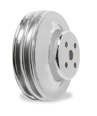 Mr Gasket - Mr Gasket 8831 Chrome Waterpump Pulley Double Groove for 65-69 Ford 289/302/351W