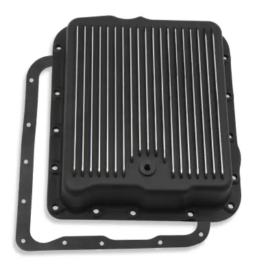 Mr Gasket - Mr Gasket 9797BMRG Blk Alum. Transmission Oil Pan for 82-14 GM 700R4/4L60/4L60E