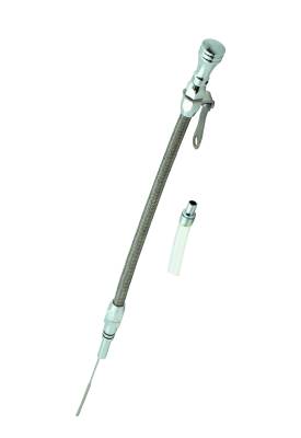 Mr Gasket - Mr Gasket 9707G Engine Oil Dipstick/Tube Braided SS 65-90 Chevy 396-454 BB