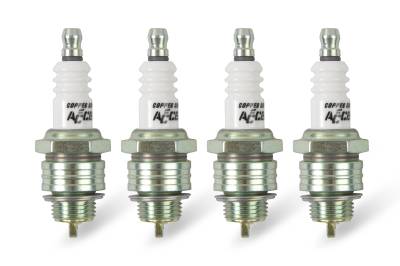 ACCEL - ACCEL 0437S-4 U-Groove Resistor Header Spark Plug 14mm Thread .375" Reach 4PC