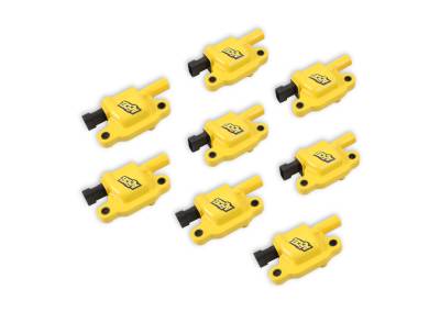 ACCEL - ACCEL 140043-8 Ignition Coils for GM LS2/LS3/LS7 Engines Yellow 8Pc