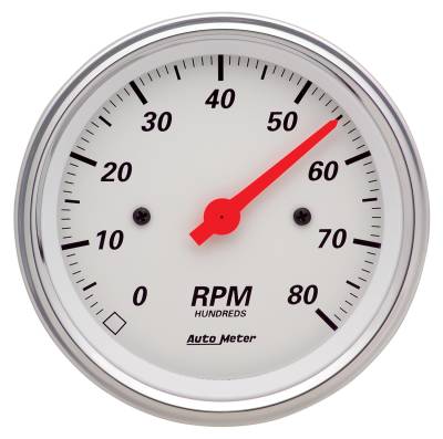 AutoMeter - AutoMeter 1390 Arctic White In-Dash Tachometer Gauge 0-8000RPM 3-3/8"
