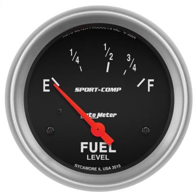 AutoMeter - AutoMeter 3515 Sport-Comp Air Core Fuel Level Gauge 73-10Ohm 2-5/8"