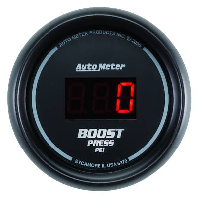 AutoMeter - AutoMeter 6370 Sport-Comp Boost Pressure Gauge 5-60PSI 2-1/16"