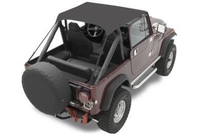 Bestop - Bestop 52505-01 Traditional Bikini Top Black Crush for 55-75 Jeep CJ5