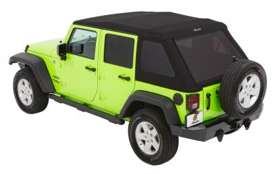Bestop - Bestop 54923-35 Trektop Glide Black Diamond Soft Top for 07-18 Wrangler JK 4DR