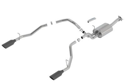 Borla - Borla 140752BC S-Type Cat-Back Exhaust One Split RR Exit for 19-26 RAM 1500 5.7L
