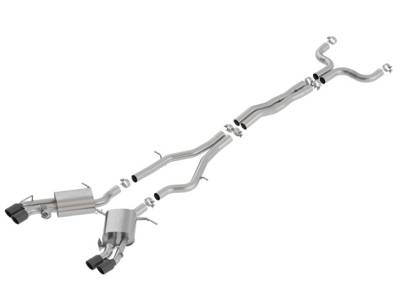 Borla - Borla 140754BC S-Type Cat-Back Exhaust Dual Split Rear Exit for 16-19 CTS 6.2L