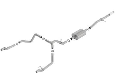 Borla - Borla 140769 S-Type Cat-Back Exhaust One Split RR Exit 19-26 Sra/Silv 1500 5.3L