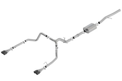 Borla - Borla 140776BC ATAK Cat-Back Exhaust Dual Rear Exit 19-23 Sra/Silv 1500 6.2L