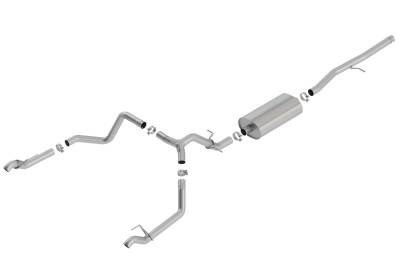 Borla - Borla 140767 Touring Cat-Back Exhaust One Split RR Exit 19-26 Sra/Silv 1500 5.3L
