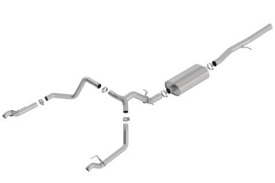Borla - Borla 140771 Touring Cat-Back Exhaust One Split RR Exit 19-23 Sra/Silv 1500 6.2L