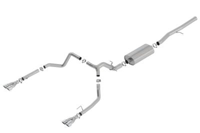 Borla - Borla Exhaust 140782 Touring Cat-Back System for Sierra/Silverado 1500