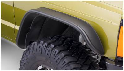 Bushwacker - Bushwacker Flat Style Front Fender Flares Black for Jeep XJ 10063-07