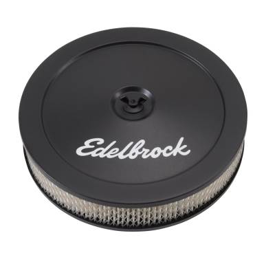 Edelbrock - Edelbrock 1203 Pro-Flo Black 10" Round Air Cleaner w/2" Paper Element