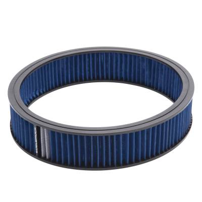 Edelbrock - Edelbrock 43667 Pro-Flo 14" Round Air Cleaner Element Only Blue Universal