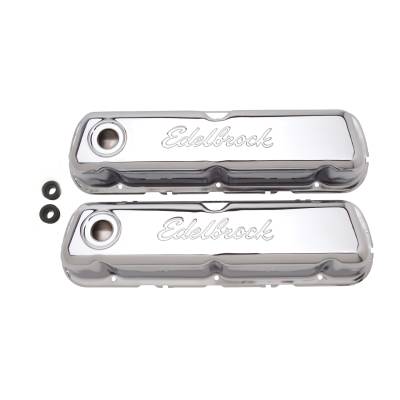 Edelbrock - Edelbrock 4460 Signature Series Valve Covers Ford 260-289-302 Not Boss & 351W