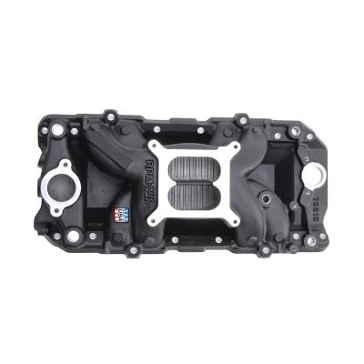 Edelbrock - Edelbrock 75613 NASCAR Edition RPM Air-Gap Black Intake Manifold Pre-75 Chevy BB