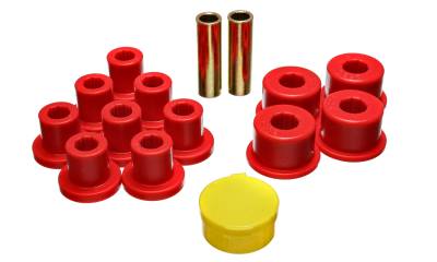 Energy Suspension - Energy Suspension 10.2101R Polyurethane Leaf Spring Bushing Set Red