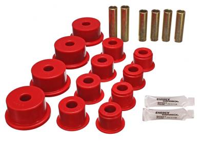 Energy Suspension - Energy Suspension 2.2109R Leaf Spring Bushing Set Polyurethane Red