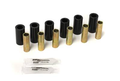 Energy Suspension - Energy Suspension 2.2101G Leaf Spring Bushing Set Front/Rear Polyurethane Black