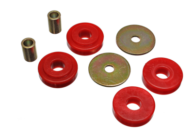 Energy Suspension - Energy Suspension 3.1109R Transmission Crossmember Mount Bushings Poly Red