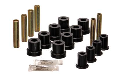 Energy Suspension - Energy Suspension 3.2131G Front Polyurethane Leaf Spring Bushing Set Black