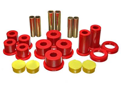 Energy Suspension - Energy Suspension 3.2142R Leaf Spring Bushing Set Polyurethane Red