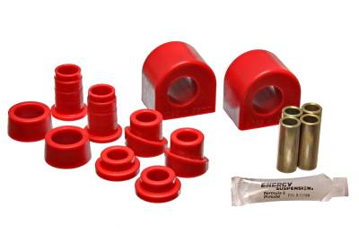 Energy Suspension - Energy Suspension 3.5141R Sway Bar Bushing Set Front Polyurethane Red